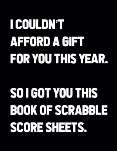 Hasbro Scrabble Score Sheets: 100 Sheets for Up to 4 Players - Classic Humor Gift