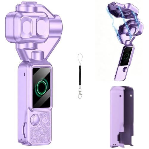 DJI Osmo Pocket 4P �p PC�ی�P�[�X �������J�o�[ �t���J�o�[�^�C�v�� �S���ʂ���ی�ł��� �h�o �h�����݌v ���s��ۊǂɍœK (Purple)