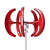 1000W 12V/24V Wind Turbine Generator Kit, 5-Blade Lantern Wind Turbines Generator, Electromagnetic Electricity Producer Equipment, Vertical Axis Wind Power Generator for Home Use