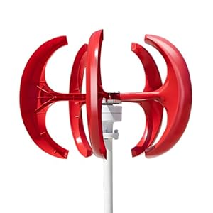 1000W 12V/24V Wind Turbine Generator Kit, 5-Blade Lantern Wind Turbines Generator, Electromagnetic Electricity Producer Equipment, Vertical Axis Wind Power Generator for Home Use