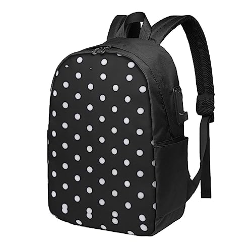 Ordinateur portable 15,6 pouces housse à carreaux noir et blanc en tissu durable