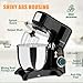 Stand Mixer, 5.8 Qt. 10-Speed Electric Household Food Mixer, 380W Kitchen Mixer with Dishwasher-Safe Dough Hooks, Flat Beaters, Wire Whip & Pouring Shield Attachments, Black