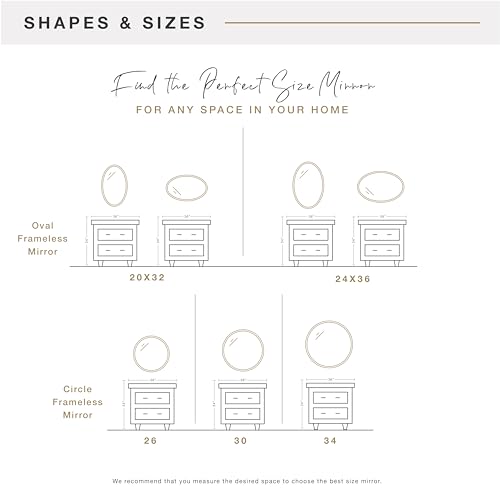 Image of Frameless Mirror 24X36 Beveled Oval