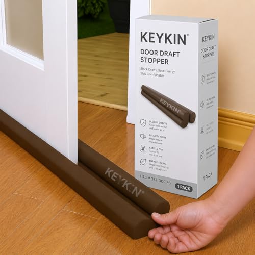Image of Door Bottom Sealing Strip Guard for Home | Door Stoppers | Door Seal | Door Closers | Sound-Proof Reduce Noise Energy Saving Weather Stripping |Outdoor Waterproof - Brown,(Pack of 1)