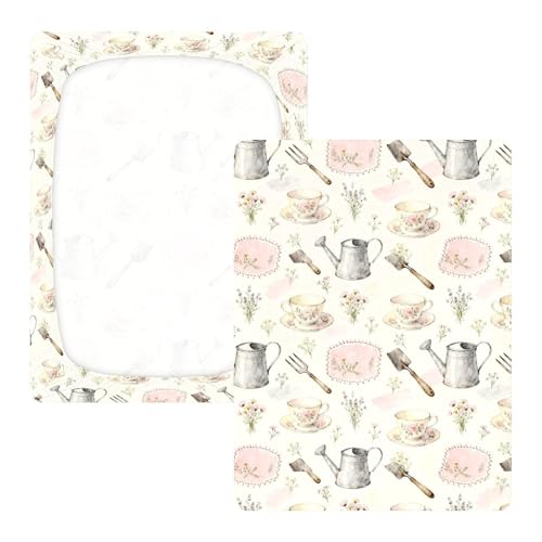 Drap de jeu en coton doux et extensible pour ensemble à thé bébé
