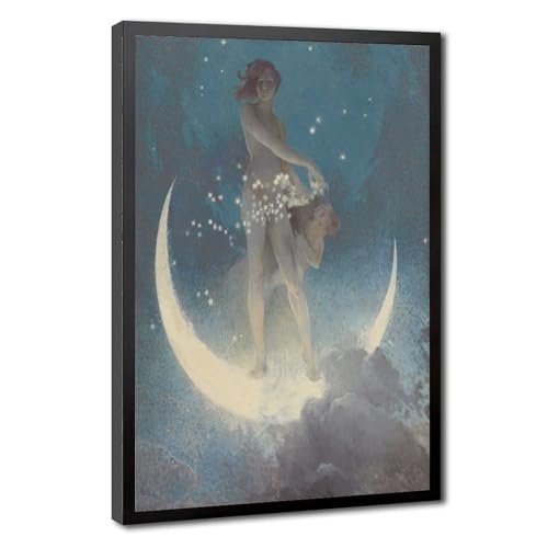 Impression sur toile Étoiles d'Edwin Blashfield 1927 décoration murale 20x30 cm