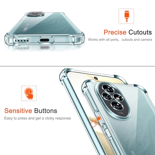 Image of Shockproof Clear Bumper Back Cover Case for Honor 200 5G |360 Degree Soft Transparent Back Cover Case for Honor 200 5G (Transparent)