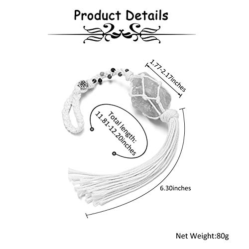 Pesoenth Purple Amethyst Healing Crystals Feng Shui Hanging Ornament Car Charm Car Mirror Hanging Accessories Window Wall Home Decor #TOP6