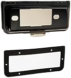 Enrock Marine Audio Dash Kit Protector for Boat/Yacht/Off Road Single Din Radio Stereo Receivers - Weather Shield Aqua Marine Cover-Up - UV-Resistant - Spring Loaded Tinted Flip Top Door, Black
