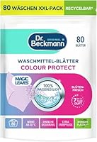 Dr. Beckmann MAGIC LEAVES Waschmittel-Blätter COLOR | vordosierte & wasserlösliche Waschblätter | platzsparend und leicht anzuwenden | 80 Blätter