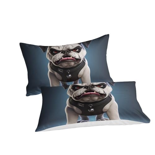 Housse de couette Bouledogue Français 3D microfibre douce - 3