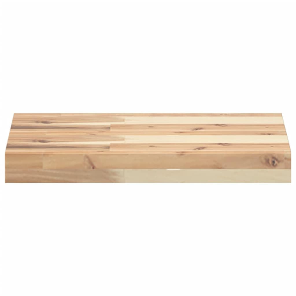 Piano per Tavolo Rettangolare in Legno Massello Acacia 40x30x4 cm, Superficie Liscia Non Trattata per Personalizzazione, Solido e Durevole per Rinnovo Casa o Contesti