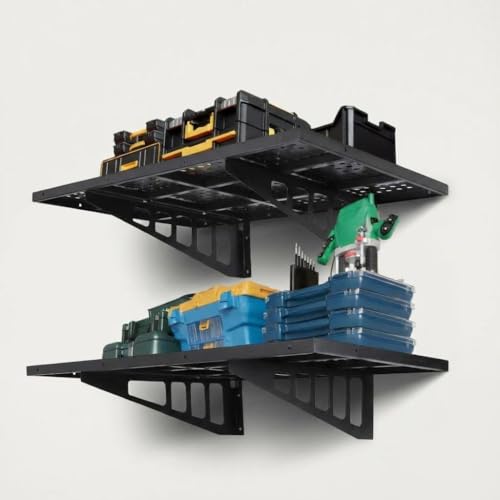 ActiveTrail 2 Pack Garage Shelving,1.6x4Ft Heavy Duty Overhead Garage Storage