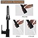 Hoimpro Commercial High-Arc Single Handle Kitchen Sink Faucet with Pull Out Sprayer,Rv Kitchen Faucet with Pull Down Sprayer,3 Function Touch on Laundry Water Faucet, Brass/Matte Black(1 or 3 Hole)