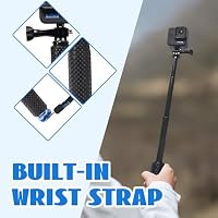 19-49 cm Wasserdichter Selfie Stick für Action Cam, Verstellbare Selfie-Stange für GoPro3+/4/3/2/5, Ideal für Surfen, Ski, Tauchen, Reise – Ansicht 4