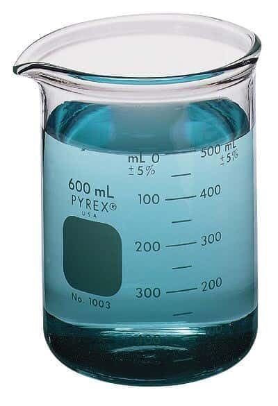 Pyrex 1003-600 Brand 1003 Griffin Heavy-Duty Beaker, 600 mL, 6/pk