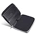 Leather Junior Padfolio for Men & Women with Pen Loop, Italian Calfskin, Business Portfolio Notebook Folder (Zippered Black)