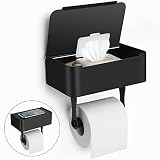 NIKISHAP Toilet Paper Holder, SUS304 Stainless Steel Wall Mount/Adhesive Tissue Toilet Paper Holder,