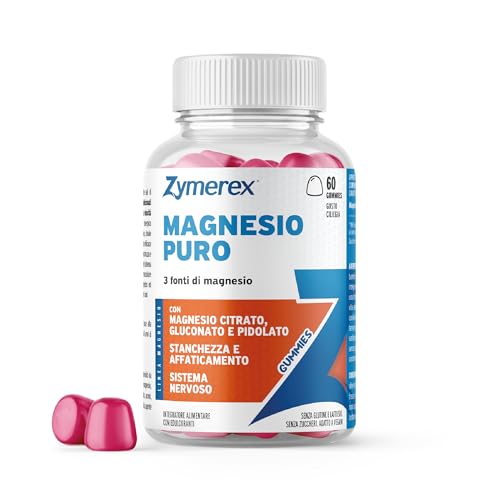 Zymerex MAGNESIO PURO Gummies | 60 gommose | Stanchezza e