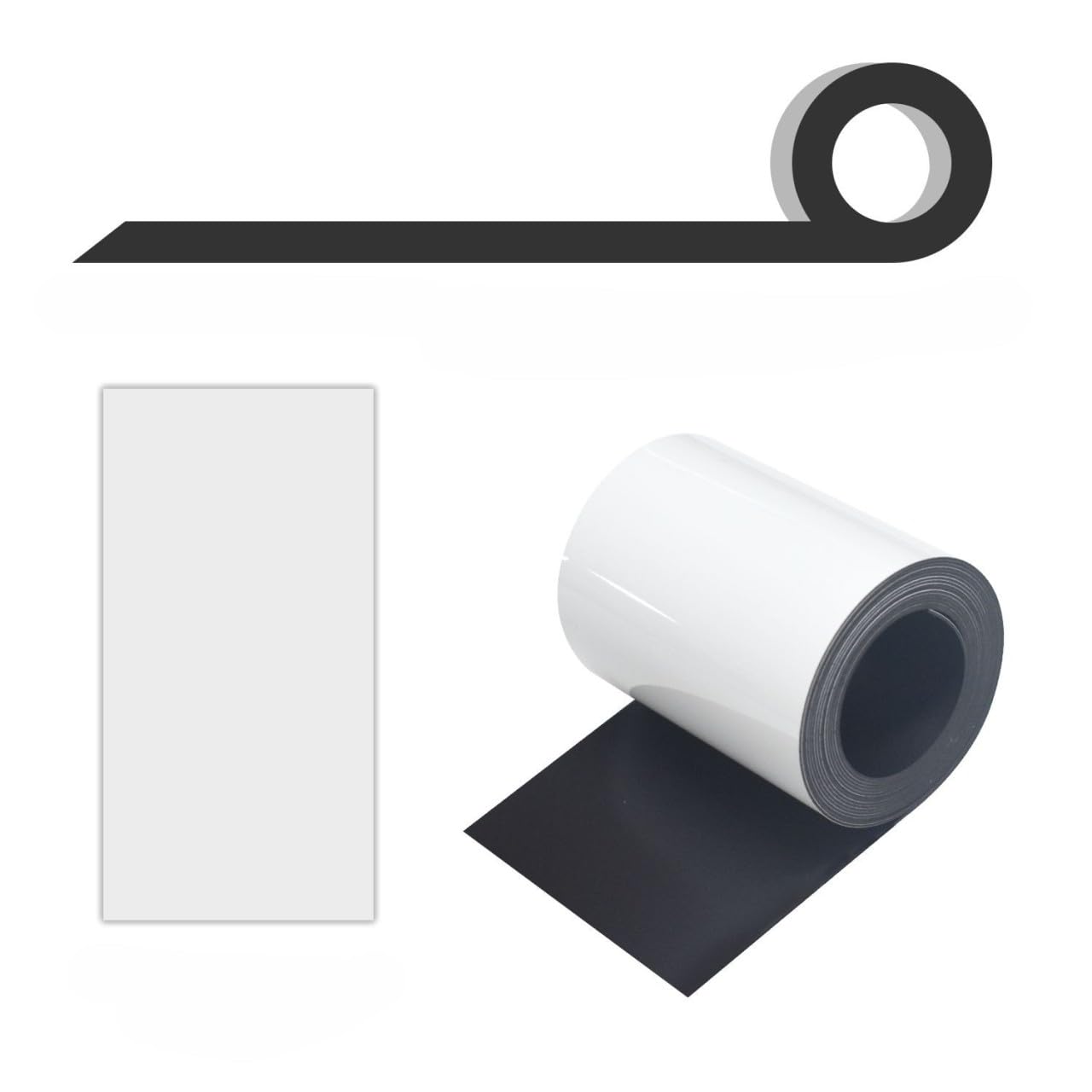 Yamsop Dry Erase Magnetic Label Strips 3" x 25 Feet White, Reusable Dry Erase Magnetic Labels Roll for Whiteboards, Locker and Refrigerato, 1 Pack