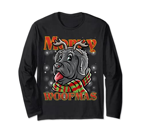 Merry Woofmas Terranova Cane Renna Natale Cani X-Mas Maglia a Manica