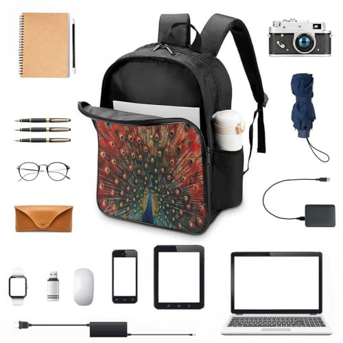 Mochila infantil impermeable contra la lluvia con espalda transpirable de pavo real 4