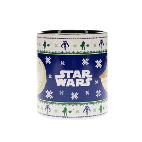 Taza de Cerámica Star Wars The Mandalorian Grogu Azul 20 oz miniatura 2