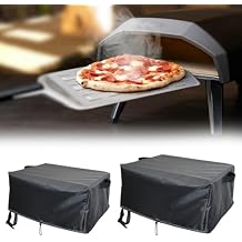 Waterproof Dustproof Pizza Oven Cover for Cozze 90347 17-Inch Gas Oven,420D Oxford Cloth with Windproof Buckle Straps,Drawstring Handles,Black