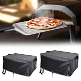 SageFurned Copertura per forno a gas Cozze 90347 da 17 pollici, robusta copertura in tessuto Oxford 420D con cinghie e manici regolabili, resistente alle intemperie, nero