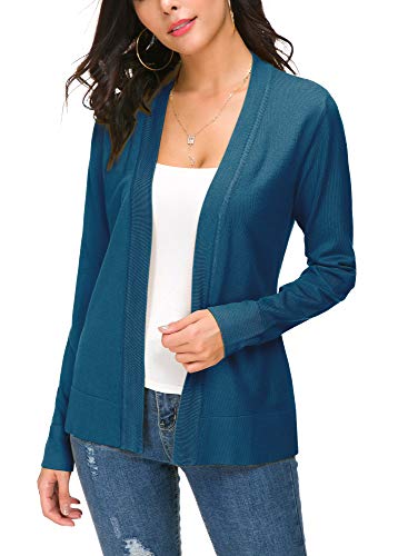 Image of EXCHIC Women's Long Sleeve Open Front Cardigan Sweater Lightweight Casual Knit Sweaters