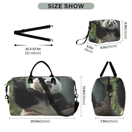 Naughty Panda Travel Duffel Bag for Women Weekend Overnight Dag with Toiletry Bag, Luggage Bag for Travel, Sport, Gym3