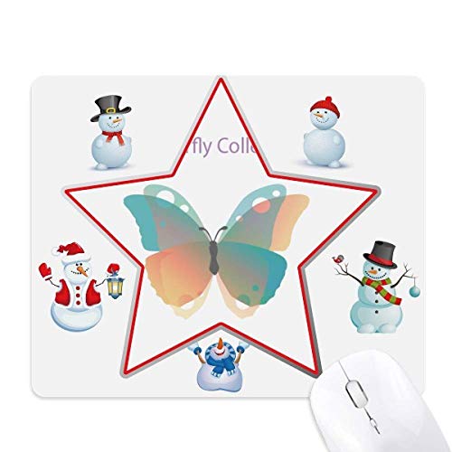 Tapis de souris Papillon Antidérapant Précis Anti-Fatigue Noël Bureau Star