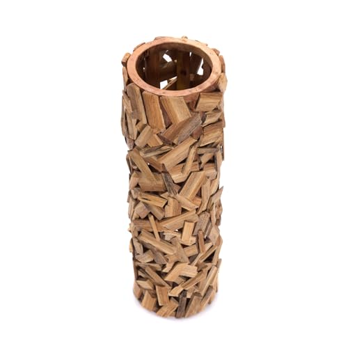 Vase de sol Vela en teck de 79 cm pour sublimer les angles vides