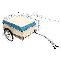 Fahrrad-Lastenanhänger, zusammenklappbarer Fahrradanhänger, multifunktionaler Lastenanhänger aus Aluminium, 52 × 69 × 27 cm, Fahrradanhänger mit 50 kg Tragkraft – Ansicht 4
