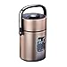 Przenośny pojemnik termiczny do jedzenia, stal nierdzewna, izolacja próżniowa, wiadro termos Bento Box dla studentów, prezent dla dorosłych (złoty, 2,2 l)