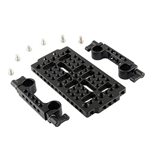 Niceyrig Camera Cheese Plate Base Plate Tripod Mount With 15Mm Railblocks For Dslr Rail System #TOP3