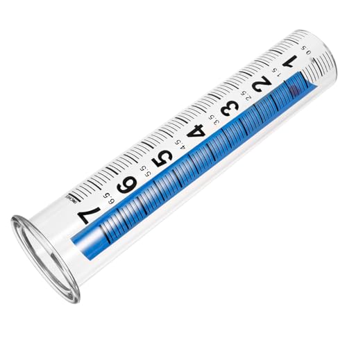 Mikikit Transparent Plastic Rain Gauge Rain Measuring Tool for Lawn and Garden Easy to Install Accurate Rainfall Measurement for Outdoor Use