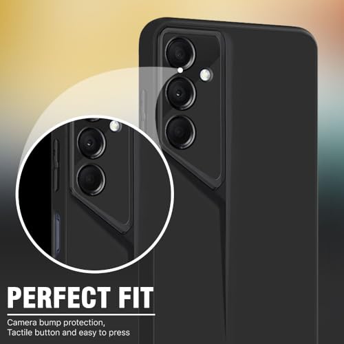 Image of WOW IMAGINE Slim Back Cover for Samsung Galaxy M14 5G | Blade Series Ultra Thin Case with Lightweight Design | Camera Protection | Soft Matte Silicone Flexible Mobile Case - Black