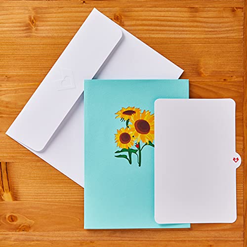 Lovepop Sunflower Bloom Pop Up Card, 5X7-3D Greeting Card, Pop Up Paper Flower Card For Mom, Anniversary Card For Wife, Paper Flower Card, Love Card, Thinking Of You #TOP6