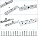 Zorveiio 2Pcs 360 Degree Hidden Door Pivot Hinge, Centre Stainless Steel Concealing Bookcase Hinges for Secret Doors, Heavy Duty Rotation Hardware with Fixing Screws, Medium