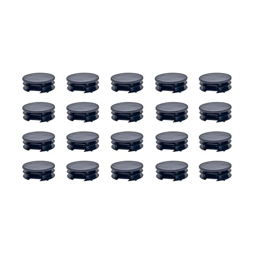 Image of Outwater Plastic 2 inch Dia. Round Insert End Caps for Tubing, Finishing Plug for Round Tubing Chair Glide, Floor Protector, Fits Multi Gauge Tubing, USA Made, 20 Pack