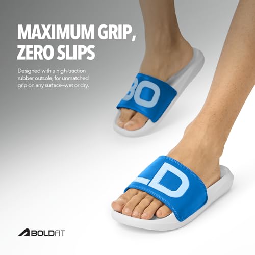 Image of Boldfit Slippers for Man Feather Light Chappal for Man Anti Skid Sliders for Men Soft Cushioned Slides for Men Casual Mens Sliders for Boys Mens Slippers
