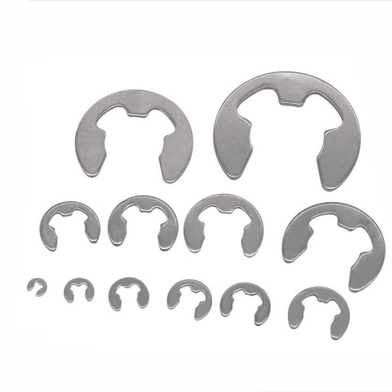 200/50pcs GB896 DIN6799 A2 304 Stainless Steel E Clip Circlip for Shaft Bearing Retaining Ring Washer Snap Collar - (Inner Diameter: M7 50pcs)