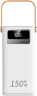 100000mAh Power Bank, 150W Fast Charging Portable Charger, with LED Light, with Built-in Cables, 4 Outputs & 3 Inputs, Rechargeable Portable Power Supply for Cell Phones, Random Color