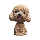 Lindo perro bobblehead bobblehead muñeca - Decoración interior del coche con cabeza de asentimiento y agitación, adorno del tablero para el interior del coche