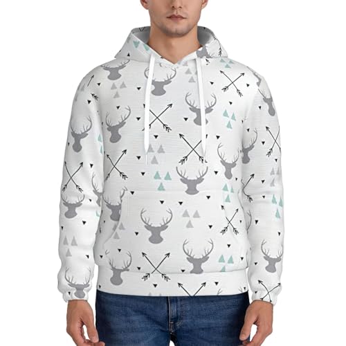 Chasse flèches triangles cerf pull homme résistant au vent | Vêtement d'hiver doublé