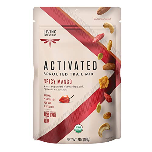 Living Intentions Organic Spicy Mango Trail Mix – NonGMO – Gluten Free – Vegan – Paleo – Kosher – 7 Ounce Unit