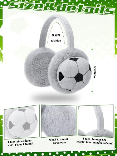 Image of Fourluoo Winter Earmuff for Kid | Winter Furry Knitted Ear Warmers for Boys Girls, Soft Plush, Outdoor Cold Weather Warm Comfortable Headband