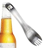 Prensa de ajos – Rallador de acero inoxidable de 7,48 pulgadas, cuchara de cocina multiusos, prensador de alimentos con material resistente al óxido | Paleta de pasta, separador de huevos, herramienta