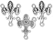 Gifts Catholic Inc. LOT of 3 - Rosary Centerpiece Fleur-de-lis Fiat Center for Rosary 1" Jewelry Connector Junction